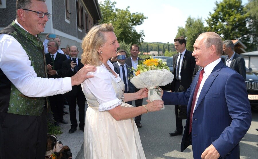 Карин Кнайсль и Владимир Путин