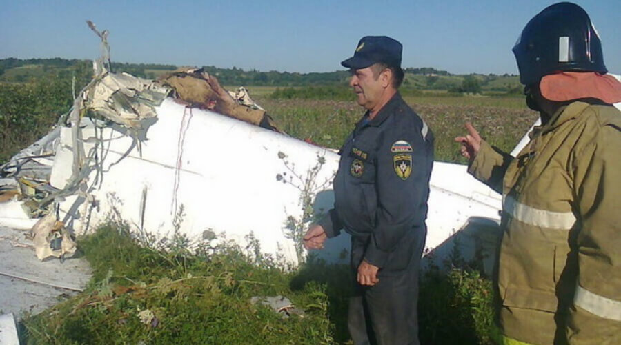 В лесном массиве Пензенской области упал самолет. Видео