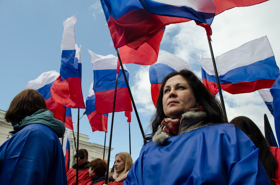 Празднование седьмой годовщины Дня республики в Донецке