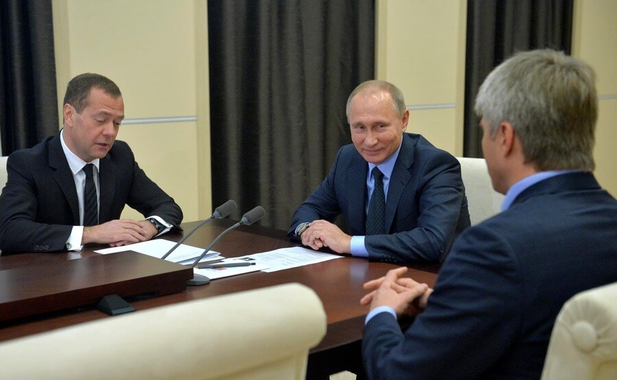 Владимир Путин и Дмитрий Медведев