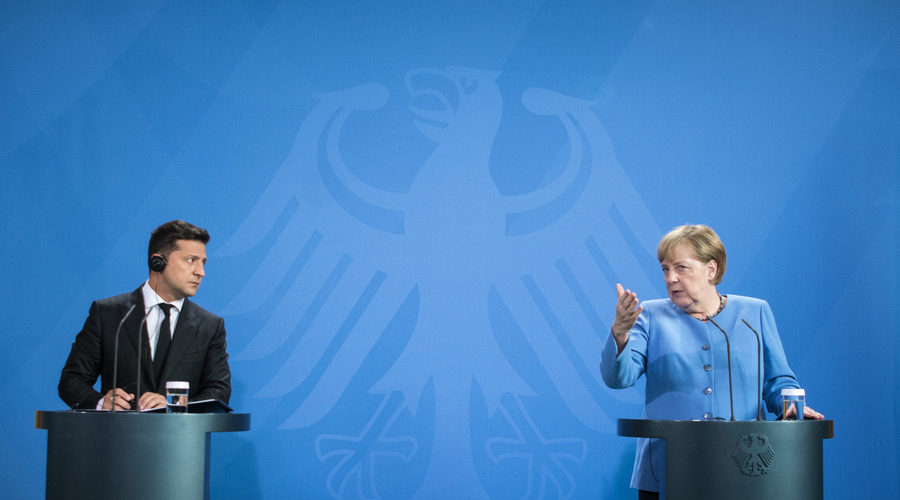 Ангела Меркель не оправдала надежд Киева во время встречи с Владимиром Зеленским